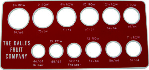Fruit Sizing Cards – Cut and Printed